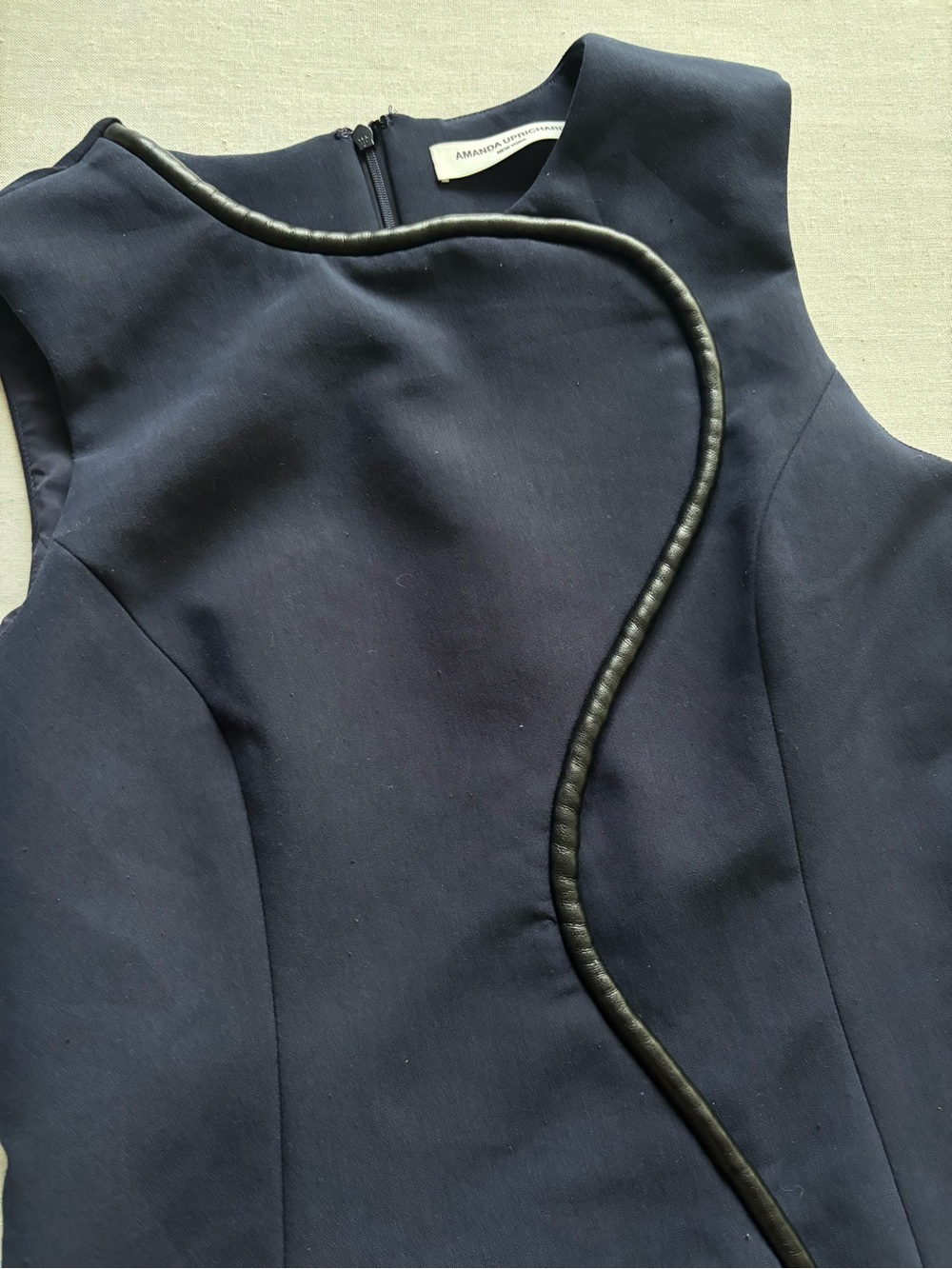 Amanda Uprichard Andie Mini Dress Navy Size M | Modern Cocktail Dress - Picture 10 of 12